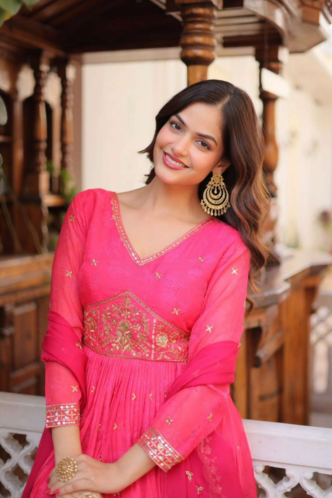 Shri Balaji Emporium KA 1235 Ready to wear Digital Printed Russian silk Embroidery Zari Sequins-work Designer Gown