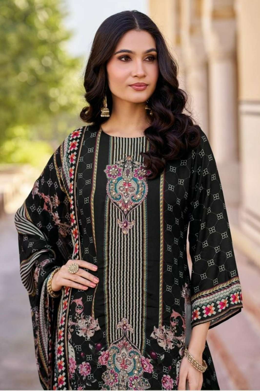 Shri Balaji Emporium KT 310 Pure Viscous Maslin Digital Print and Aari Work Suit