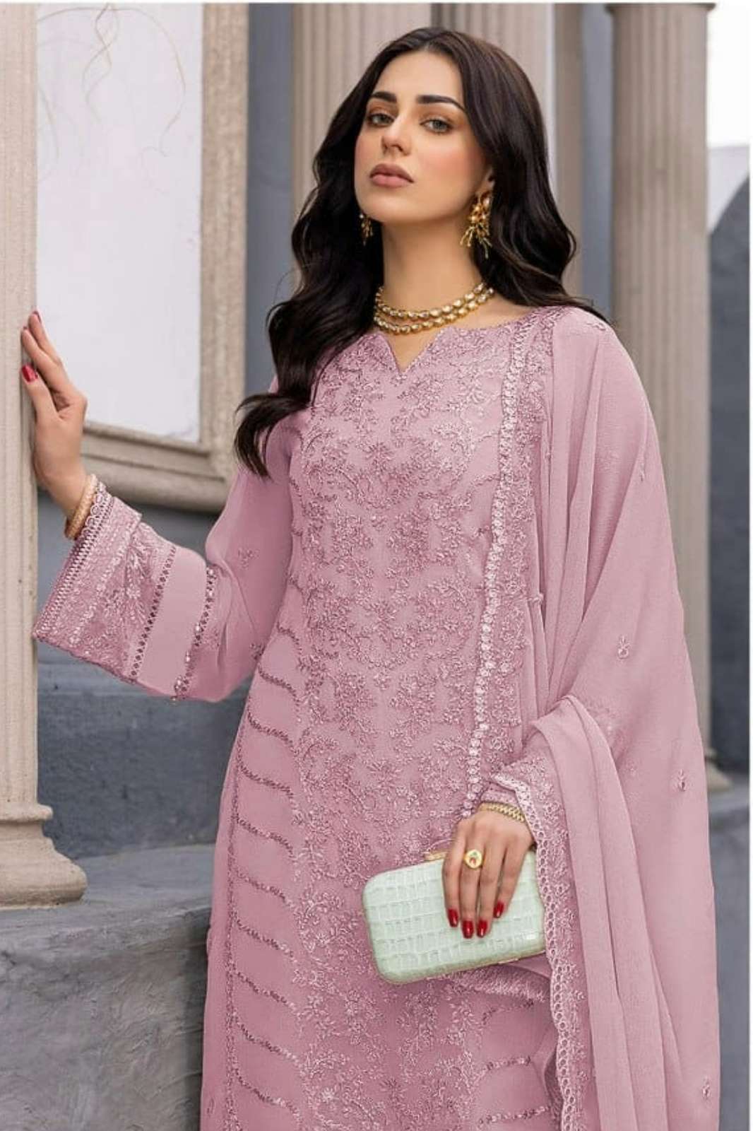 Shri Balaji Emporium MARYAMS 161 Heavy Faux Georgette with Embroidered Sequence Work Suit