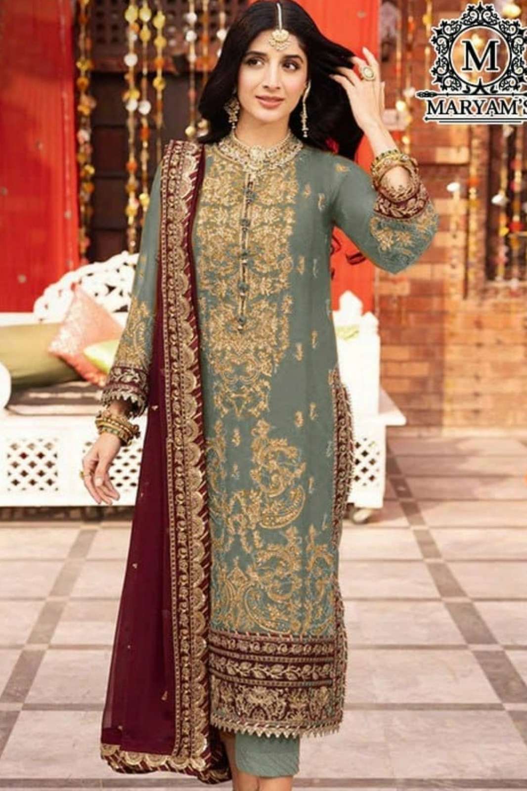 Shri Balaji Emporium MARYAMS  179 Heavy Faux Georgette With Embroidery Sequence Work Suit 