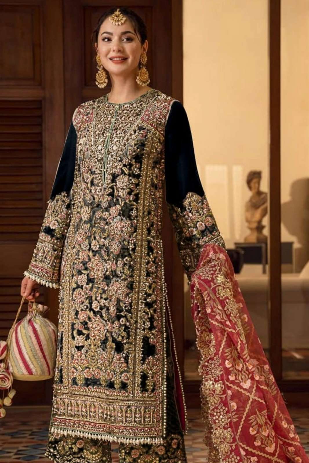 Shri Balaji Emporium MARYAMS  193 Heavy Georgette With Embroidery Sequence Work and Miror Work Suit collection