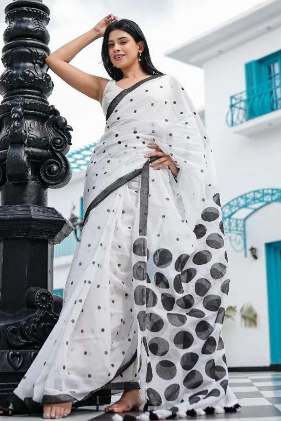 Shri Balaji Emporium MG610 Plain Linen Designer Summer Special Saree