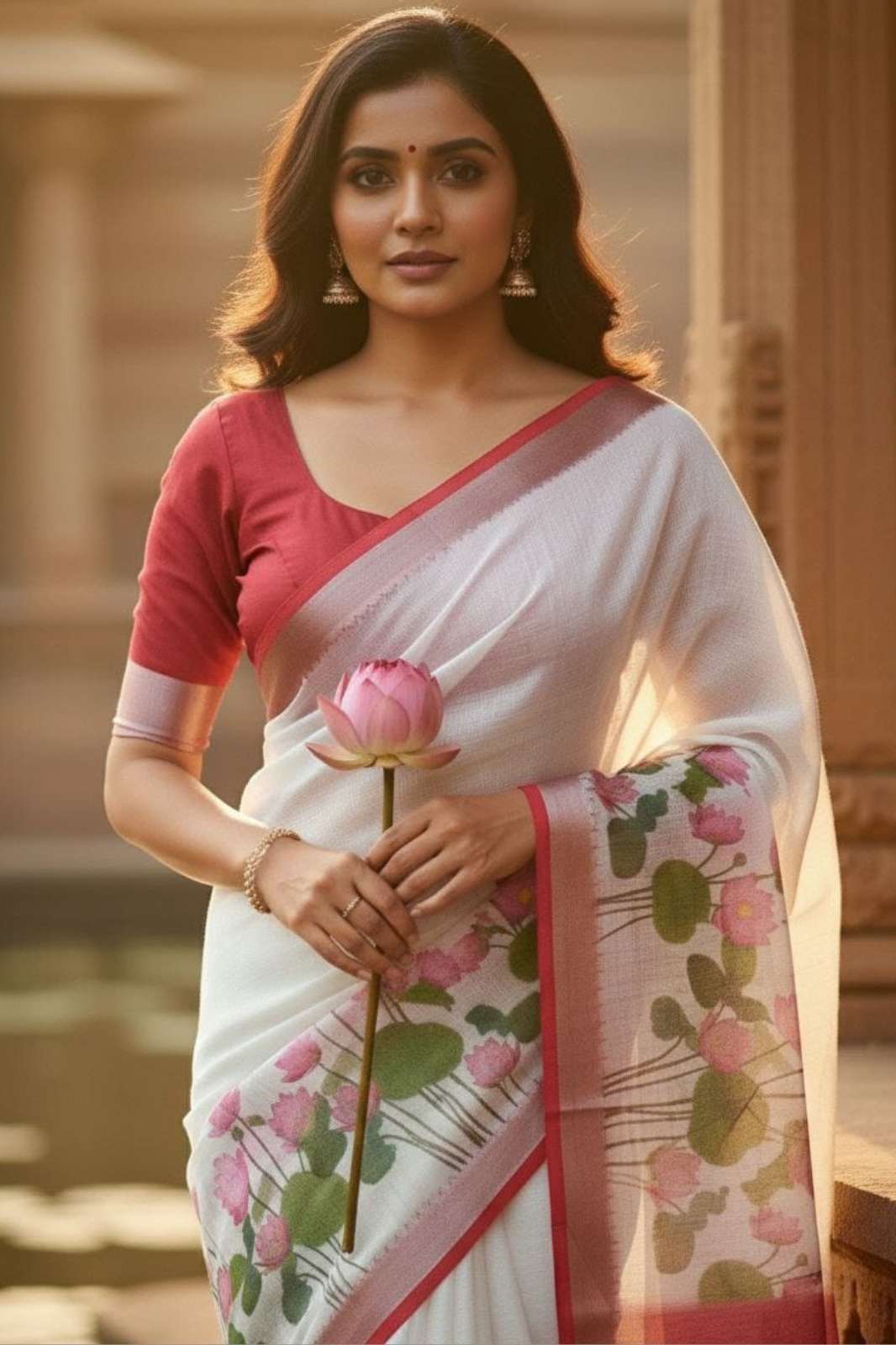 Shri Balaji Emporium MG616 Soft Linen Designer Summer Special Saree