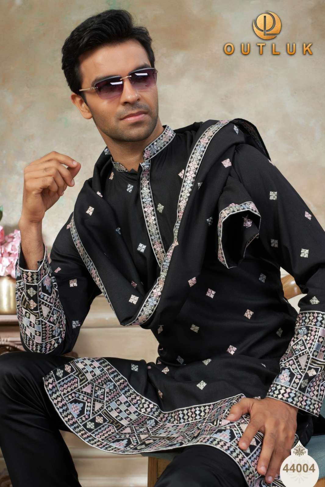 Shri balaji emporium 21011 Wedding 44 Pure Silk Embroidered Kurta Pajama Collection 