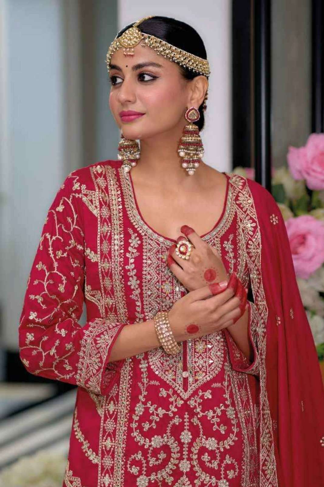 Shri Balaji Emporium Preet Ready to Wear Heavy Silk Party wear Suit with emboidery work