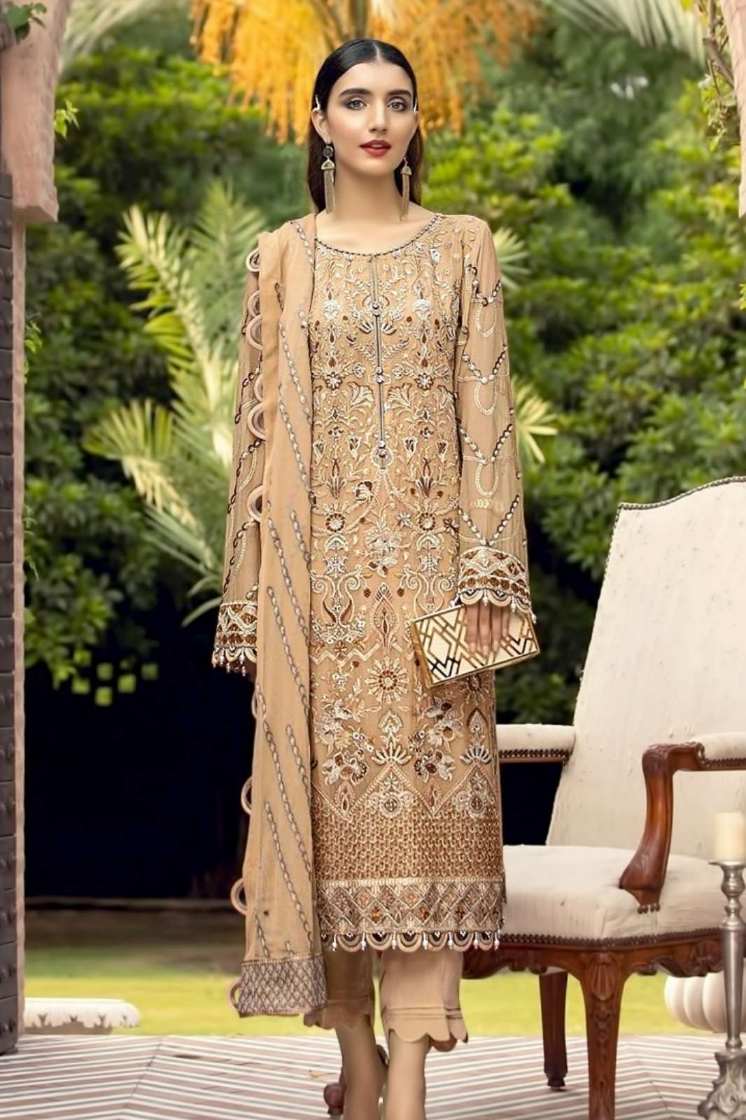 Shri Balaji Emporium RUNGREZ 1010 Heavy Embroidered Faux Georgette Suit