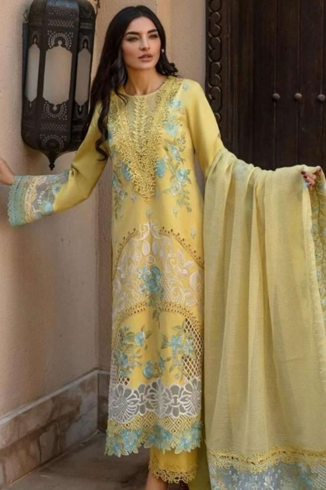 Shri Balaji Emporium SANIYA TRENDZ RANGRASIYA VOL D NO 3003 COTTON SUIT WITH CHIKANKARI EMBROIDERED