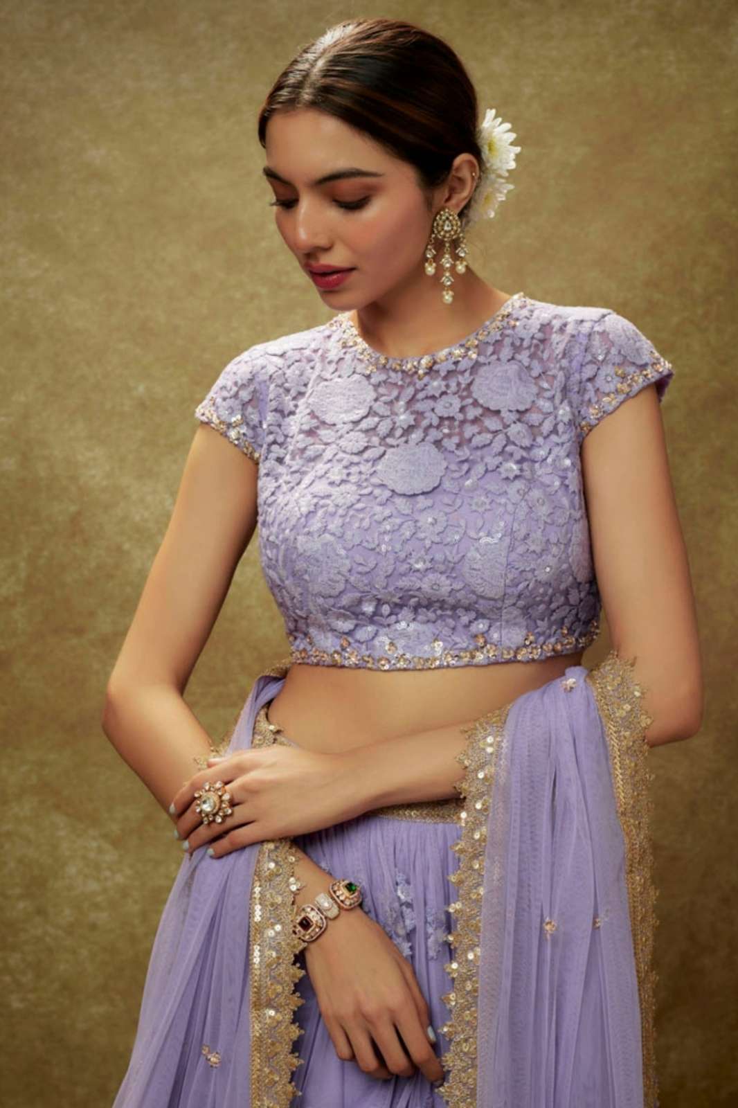 Shri Balaji Emporium SV 20 Intricate Thread Sequins & Zari Embroidery Luxury Lavender Designer Lehenga Choli 