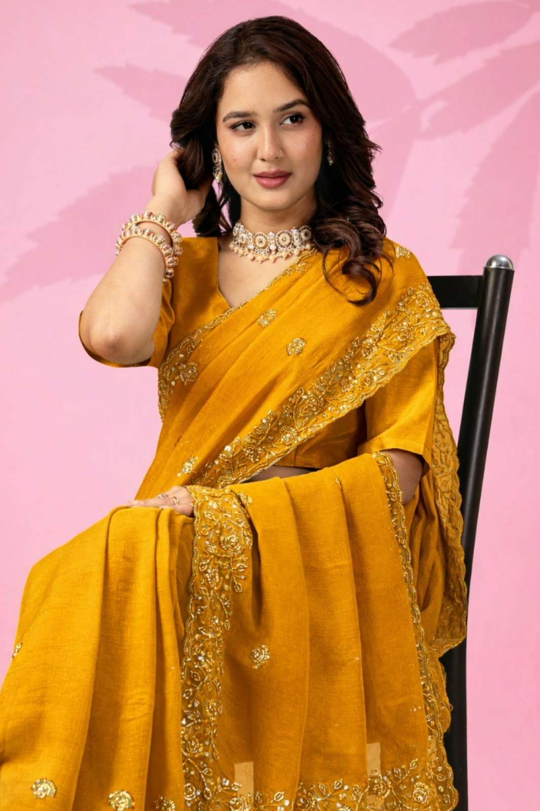 Shri Balaji Emporium TF 403 Art Silk Thread & Val Sequins worked Partywear Saree