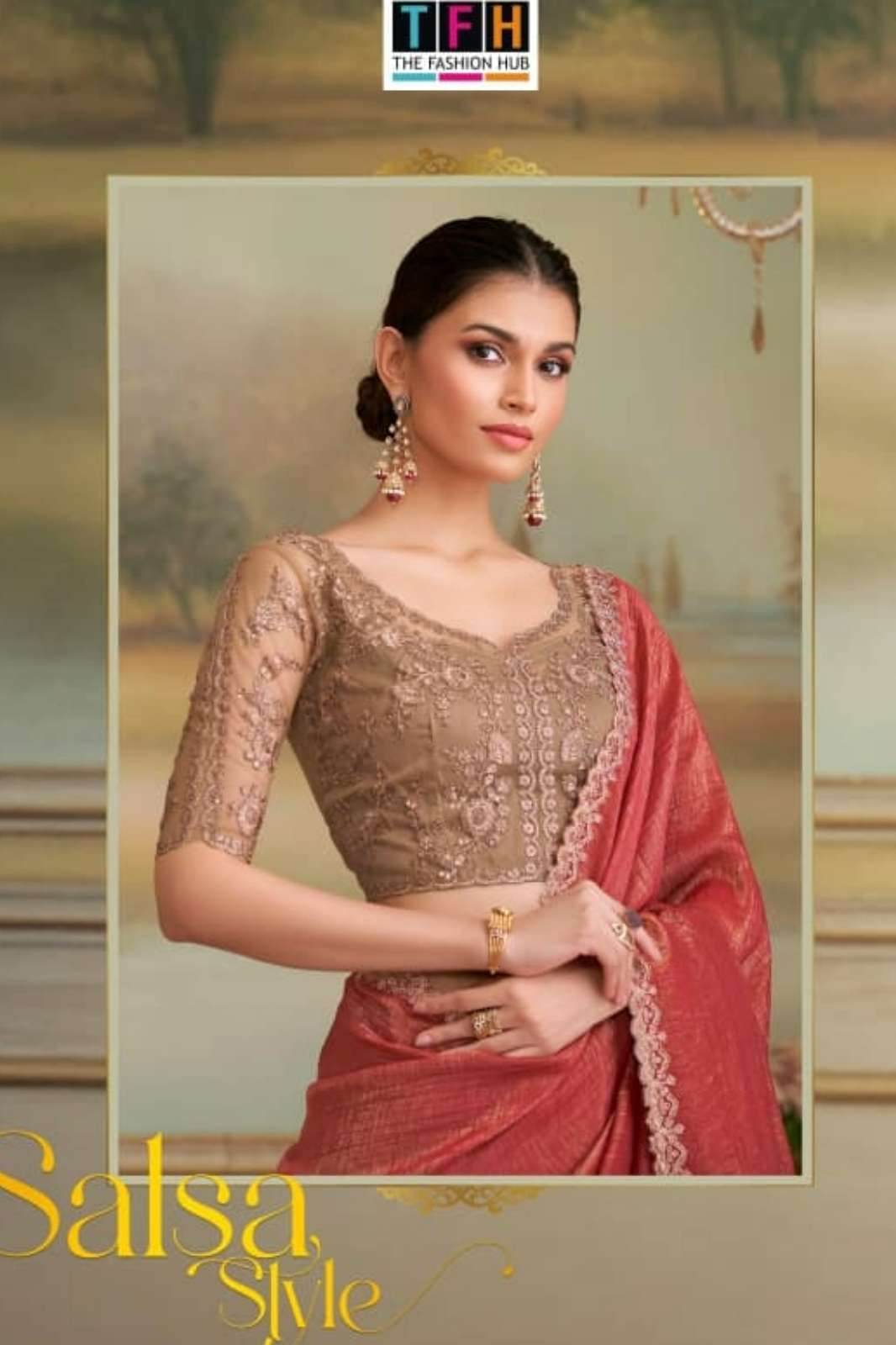 Shri Balaji Emporium TFH SALSA STYLE VOL 05 STUNNING SAREE COLLECTION FOR WEDDING WEAR