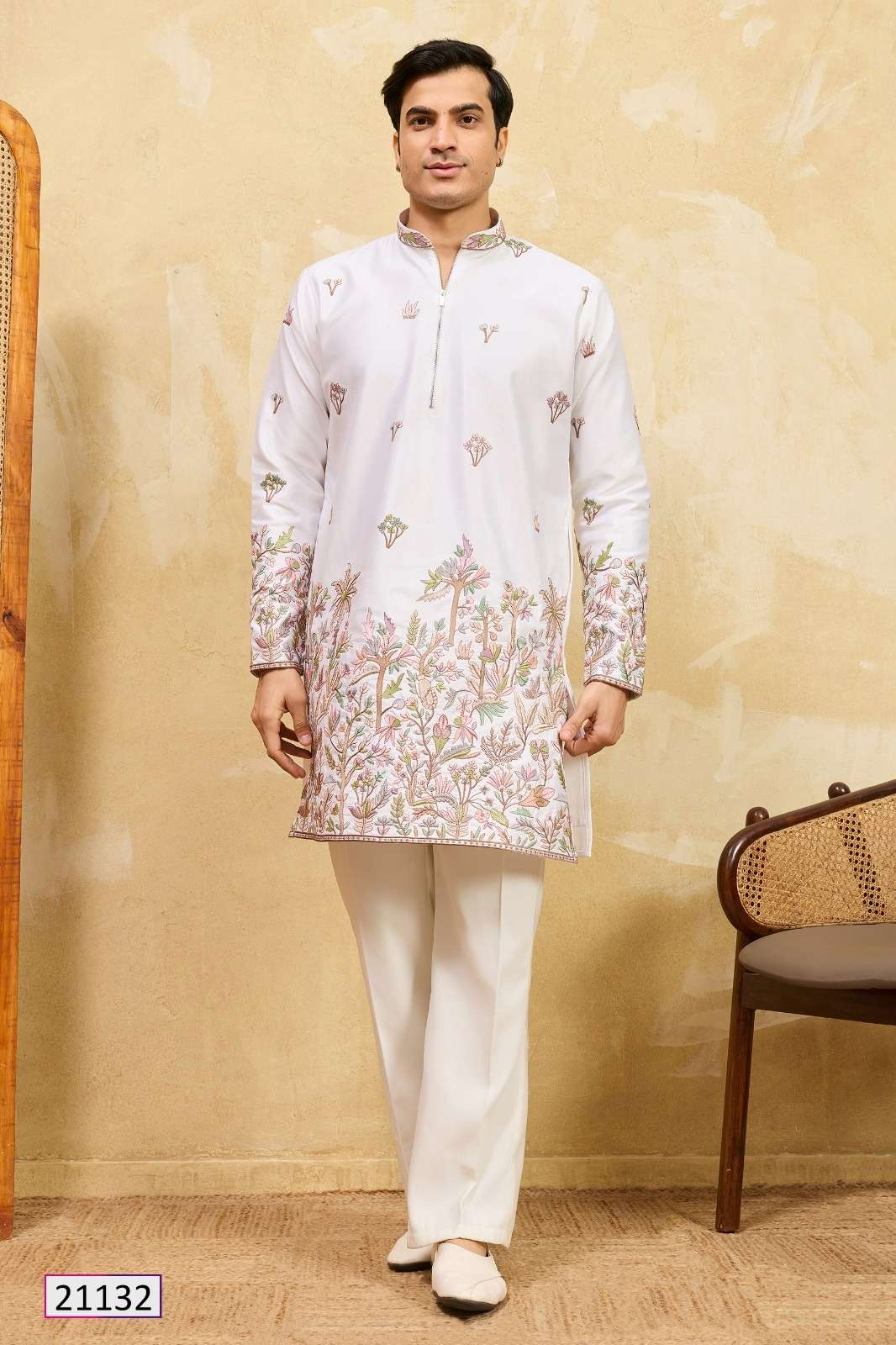 Shubhkala THE CLASSIC MEN ROYAL OCCASION Ready to Wear Viscose Silk Kurta Pajama 