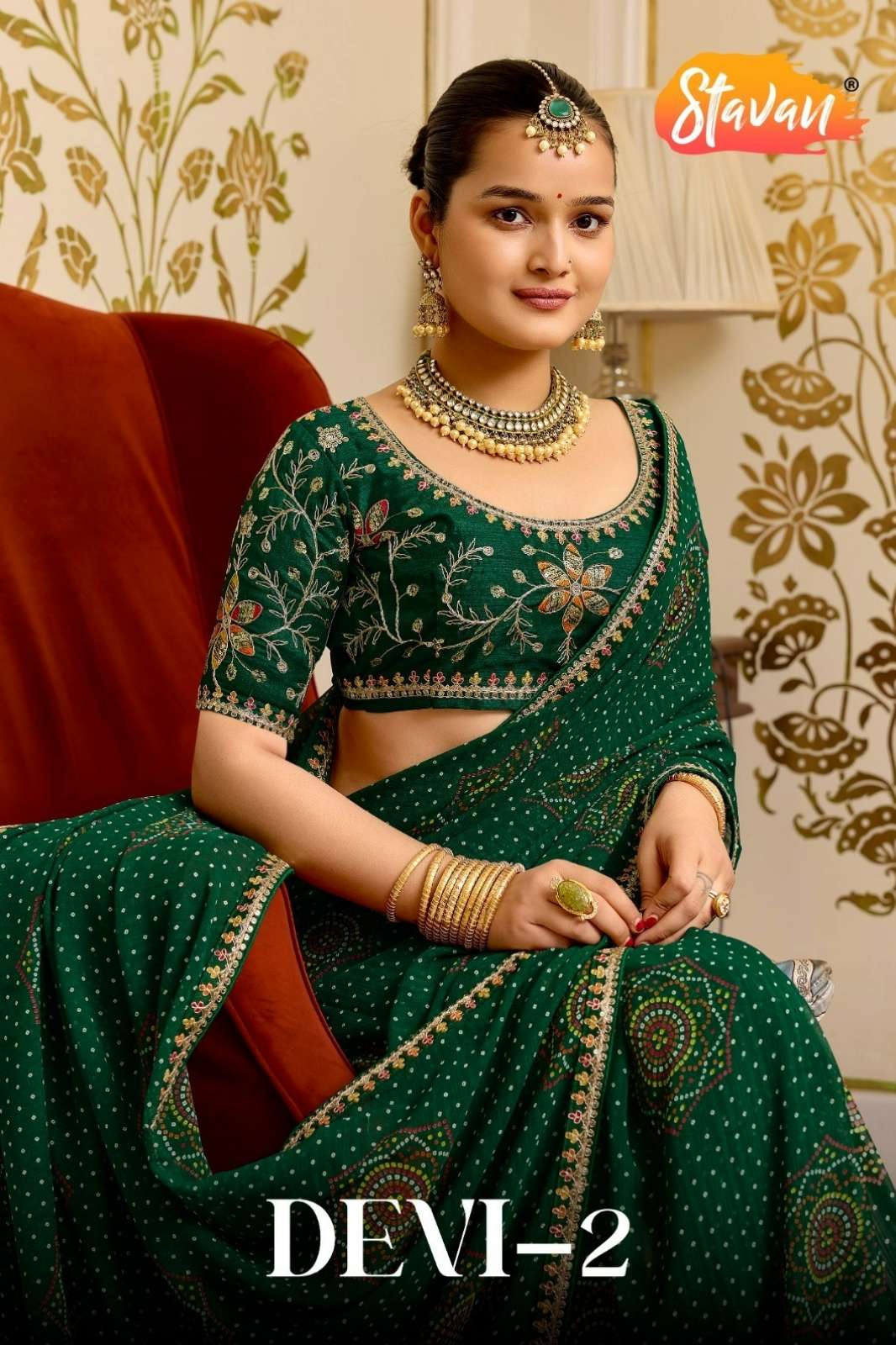 Stavan Devi vol 2  Partywear Georgette Fancy Embroidery Saree Collection