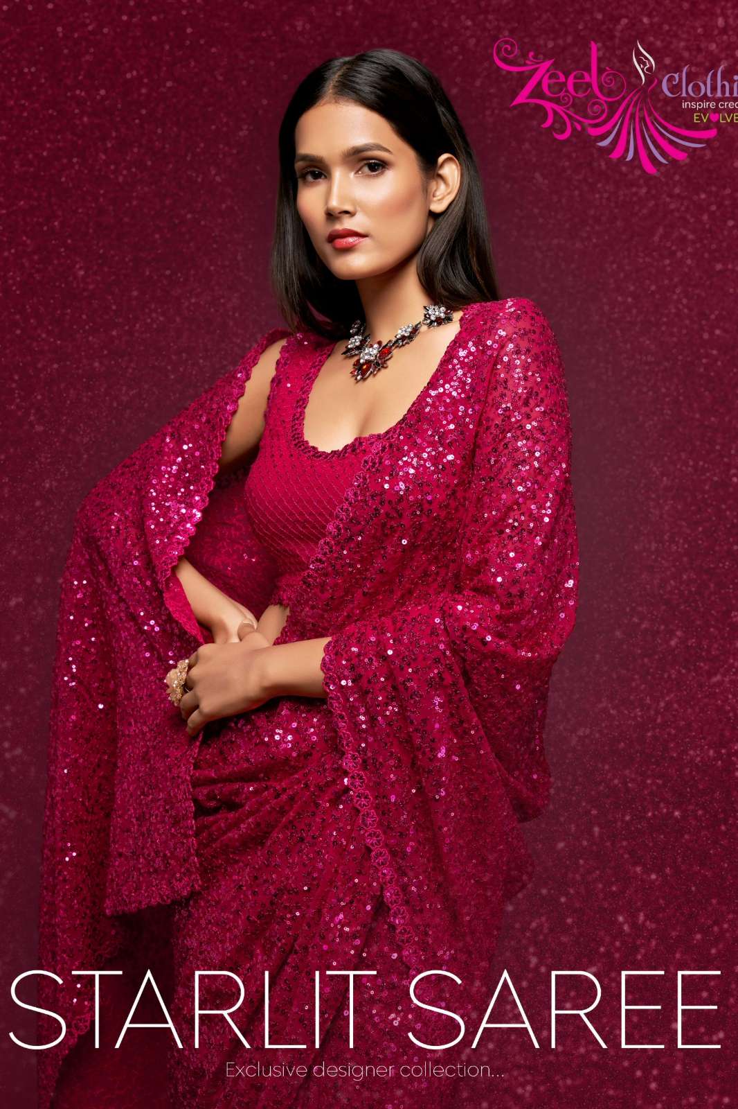 ZEEL The Starlit Sarees 1001 TO 1012 Party Wear Georgette saree collection