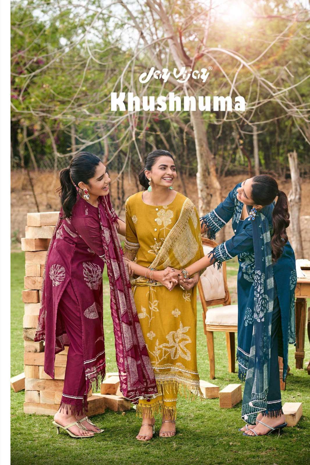  Jay Vijay Khushnuma 11151 11156 Premium Mal Cotton with Elegant Lace work Designer salwar Suit