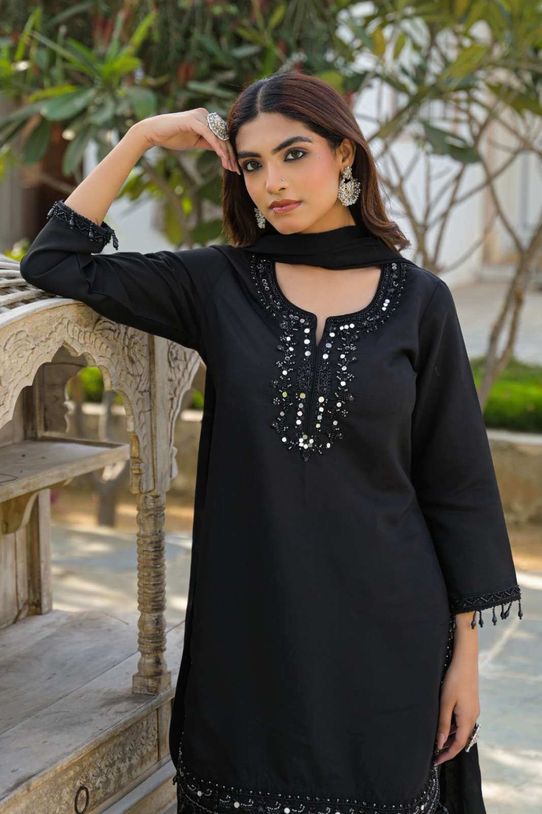 AFSANA AF NIRMA PURE SILK WITH HANDWORK DESIGNER SALWAR SUIT