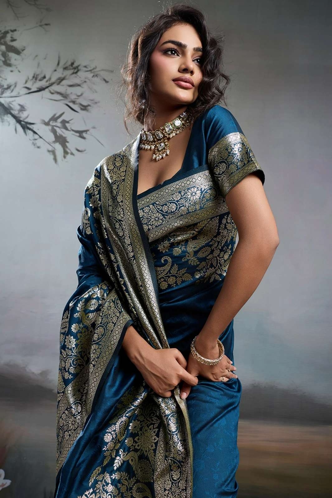 Astita Rajwada silk 1001 To 1006 Silk Blend Designer Saree Collection