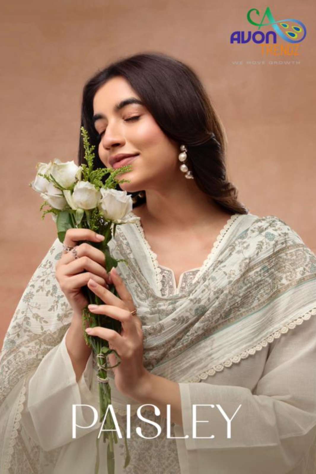 Avon PAISLEY Cotton Beautiful Kashmiri Embroidery Designer Salwar Suit