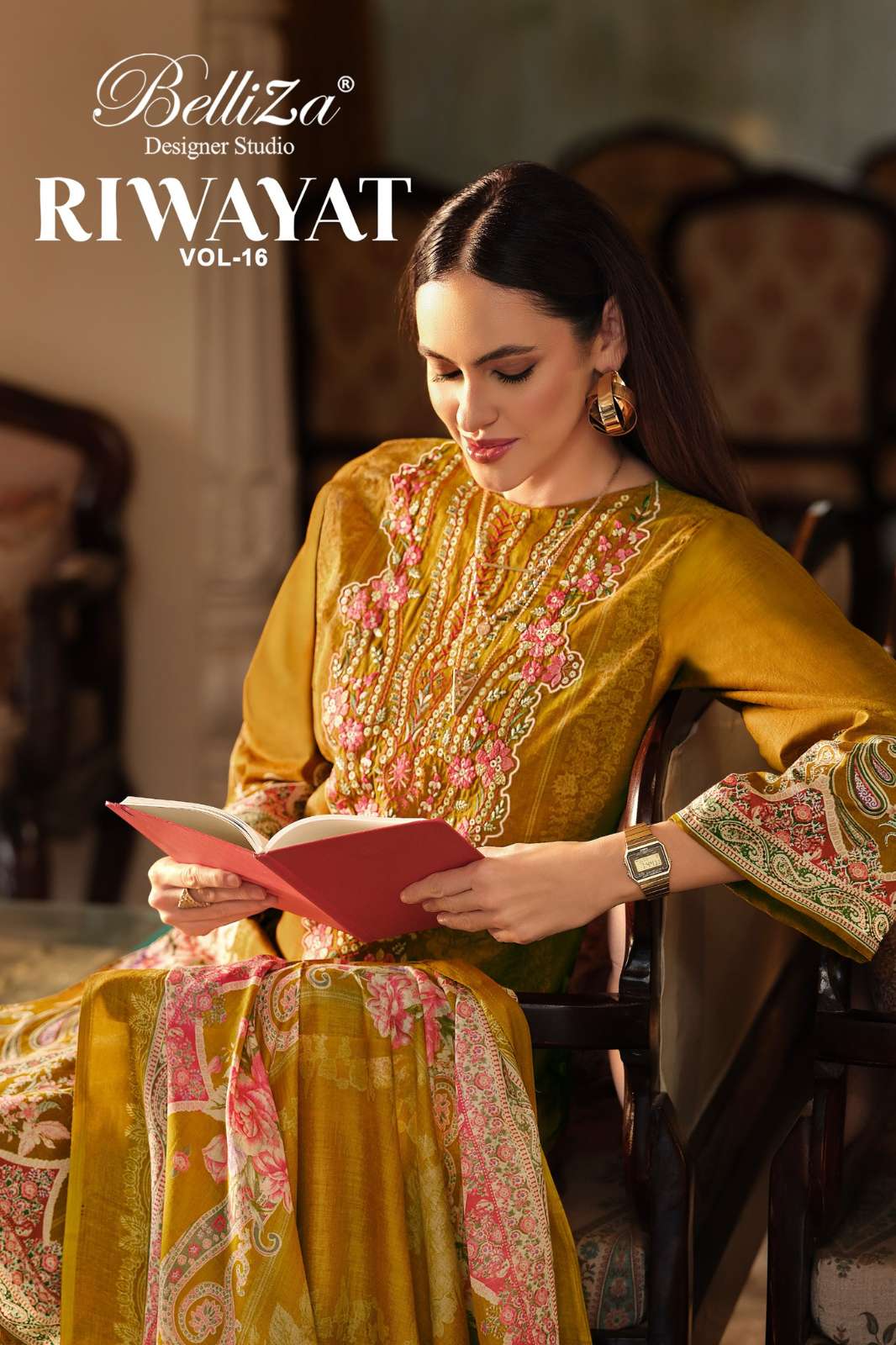 Belliza RIWAYAT VOL 16 Pure Viscose Rayon Digital Printed Designer Salwar Suit 