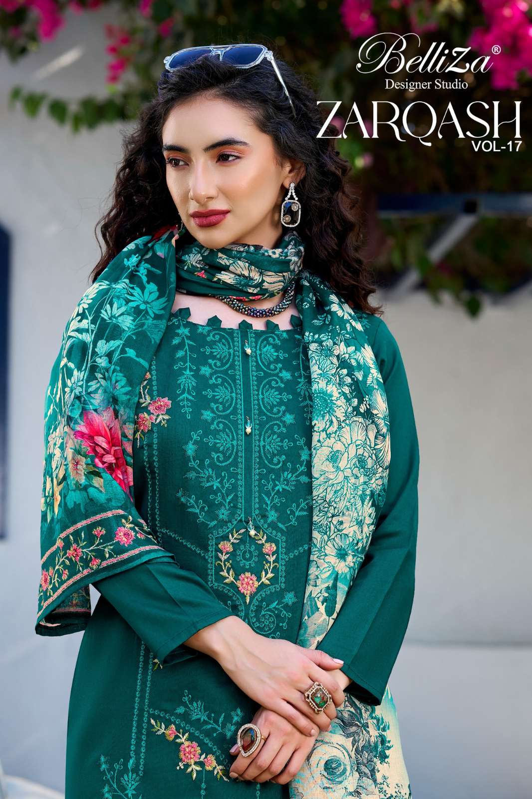Belliza ZARQASH VOL 17 Pure Heavy Jam with Heavy Embroidery Work Designer Salwar Suit
