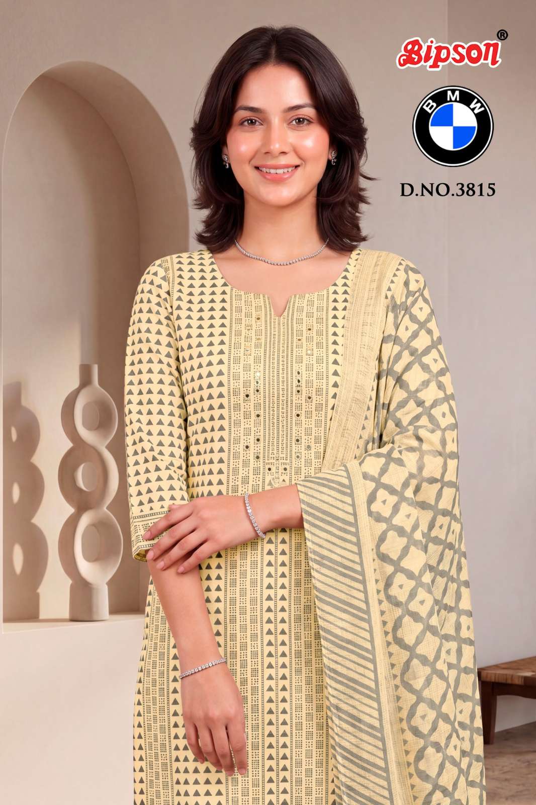 BIPSON PRINTS BMW 3815 PURE COTTON PRINTED DESIGNER SALWAR SUIT