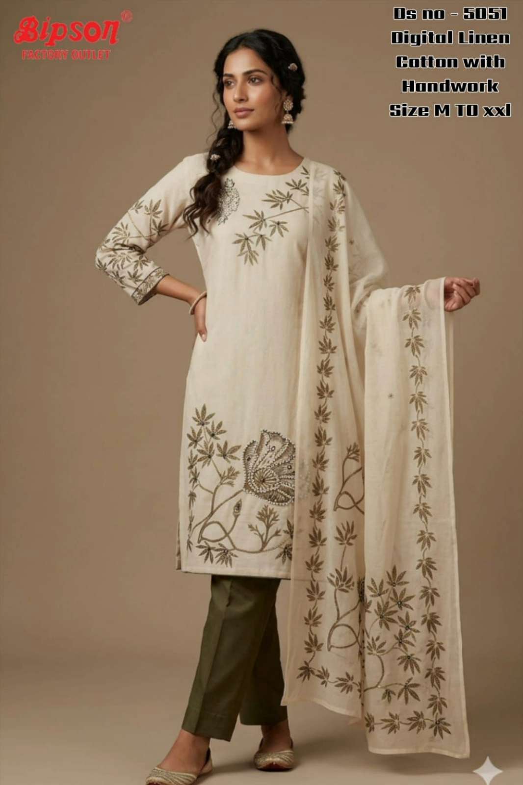 BIPSON PRINTS LINEN LINE PURE LINEN DIGITAL PRINTED DESIGNER SALWAR SUIT