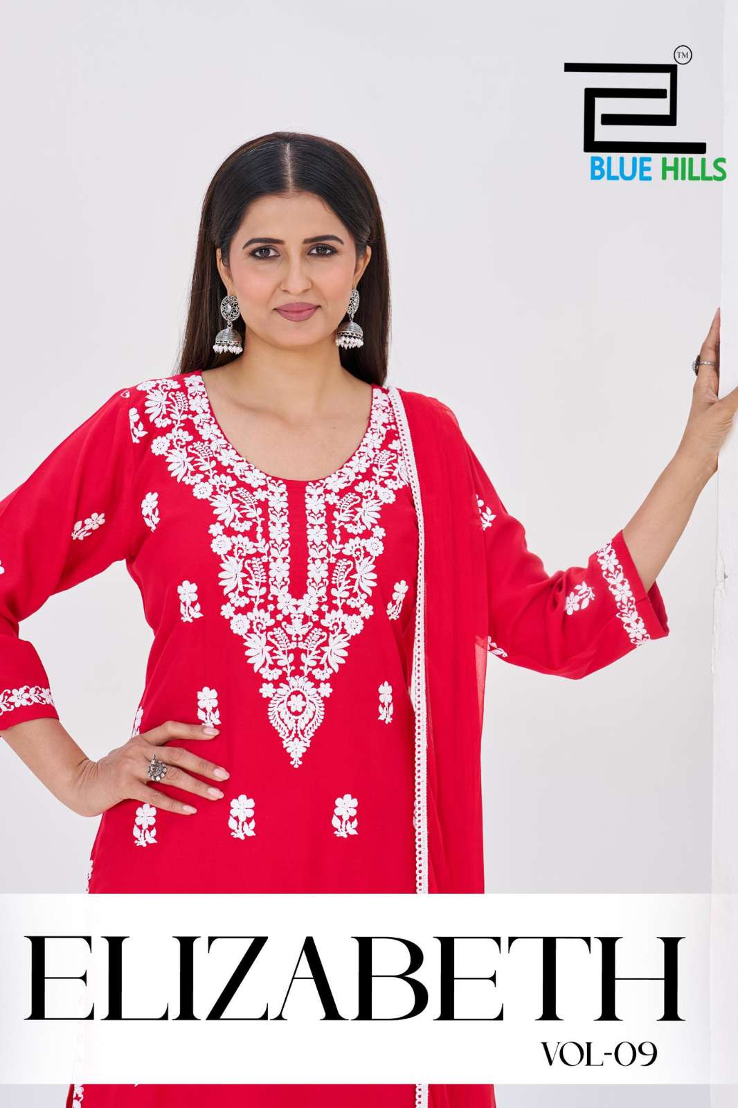 Blue Hills ELIZABETH vol 9 Rayon with White Thread Work Designer Salwar Suit