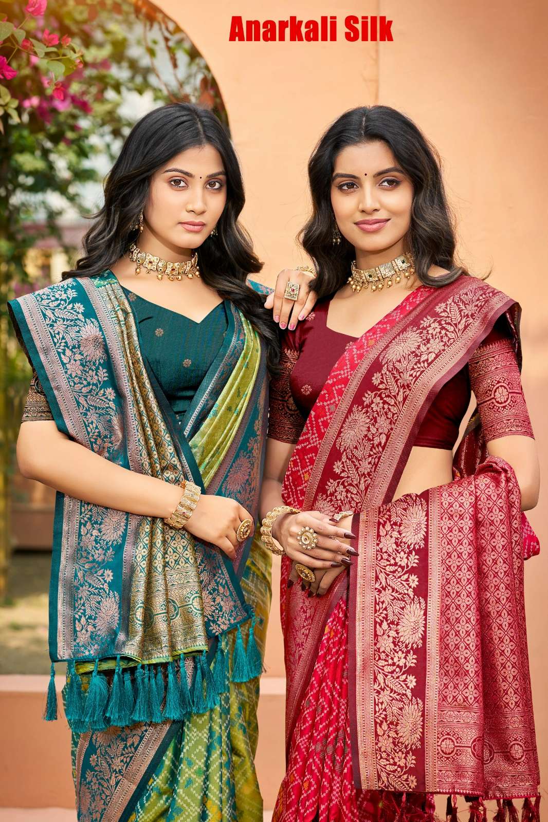 Bunawat Anarakali 1001 TO 1006 Soft Silk With Weaving Saree