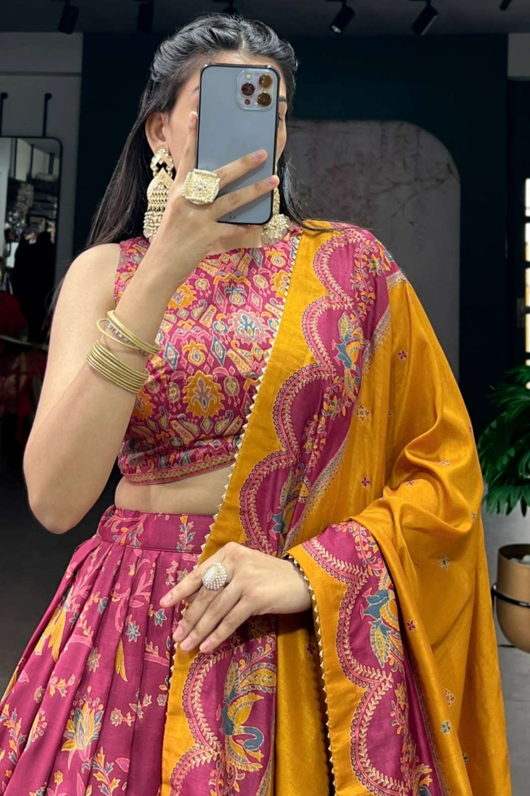 Crazycloths LD 3056 Tasar Silk Designer Lehenga Choli Set