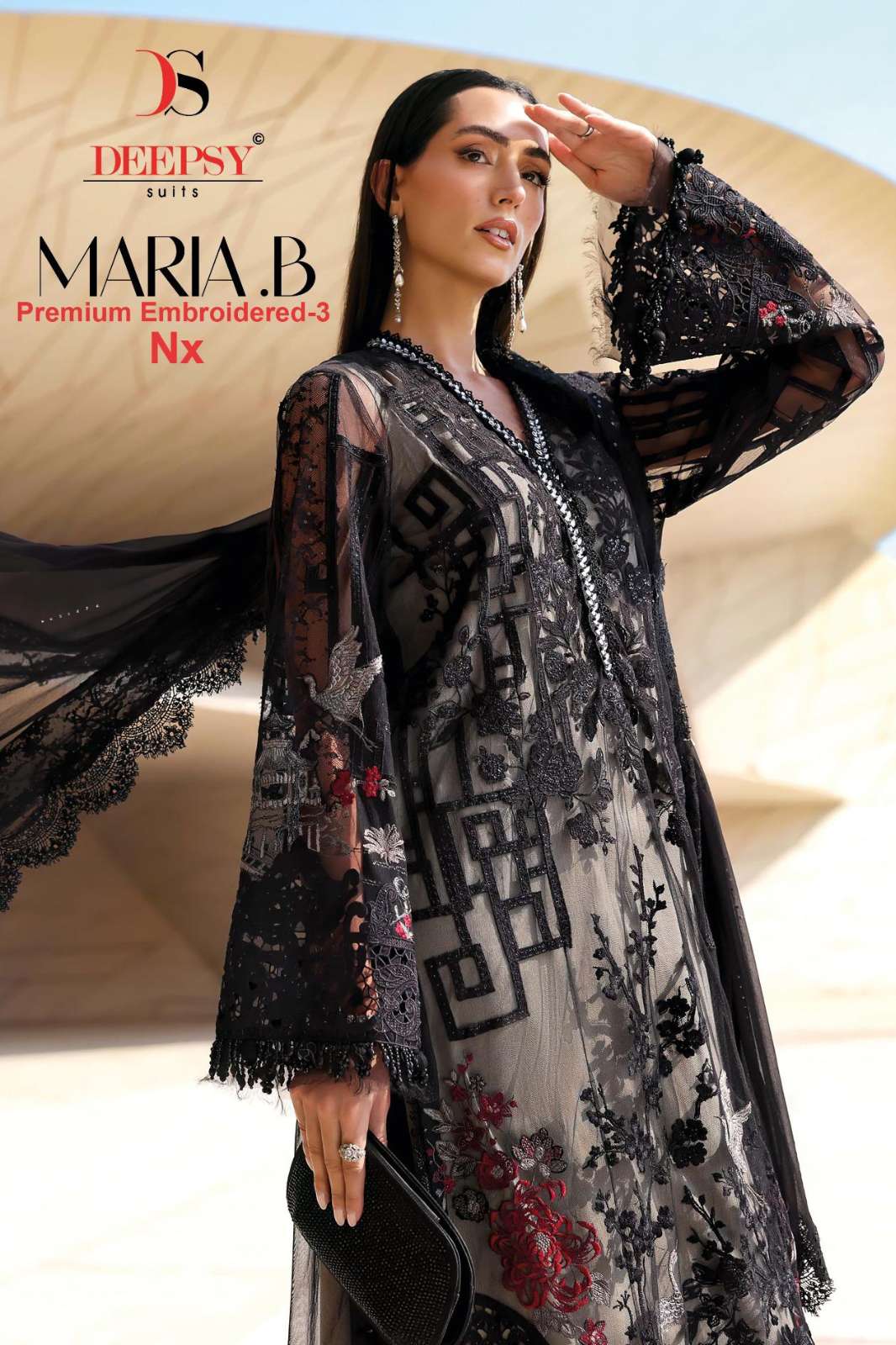  Deepsy Maria B Pure Cotton with Self Embroidery Designer Salwar Suit