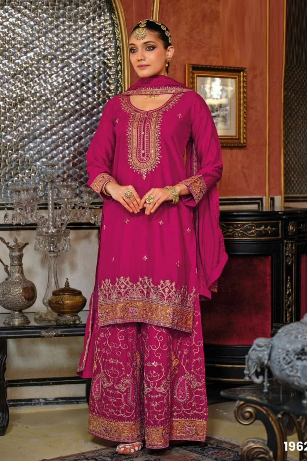 Eba Kashish nx Ready to Wear Heavy Embroidered Wedding wear Chinon Suit
