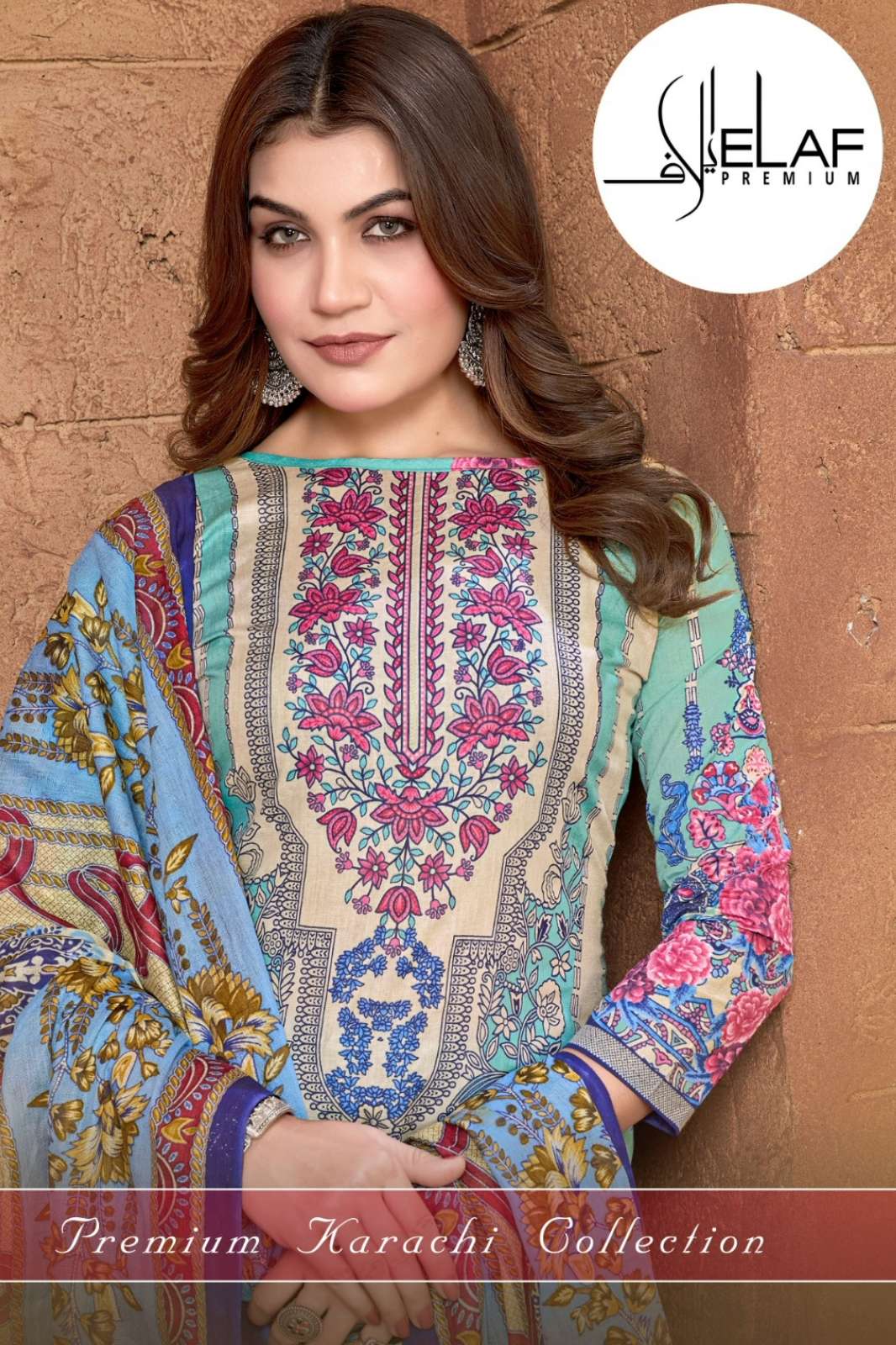 ELAF KARACHI COLLECTION PURE PREMIUM COTTAN DESIGNER SALWAR SUIT