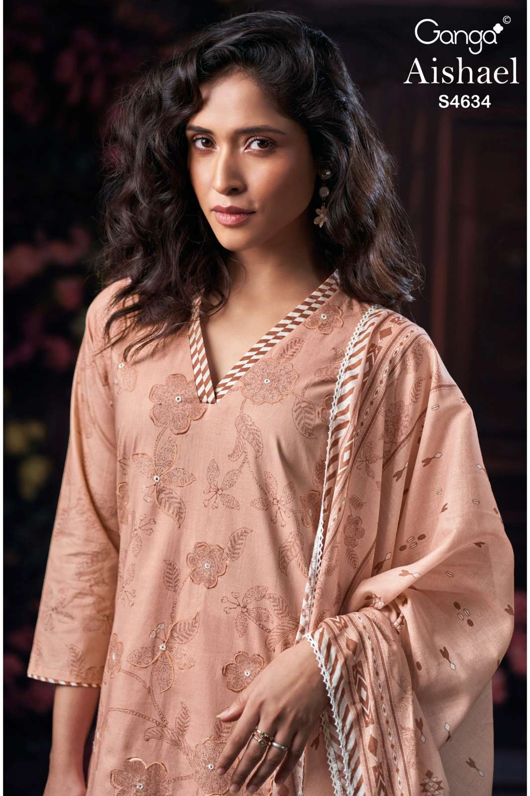 GANGA Aishael S4634 PREMIUM COTTON PRINTED DESIGNER SALWAR SUIT