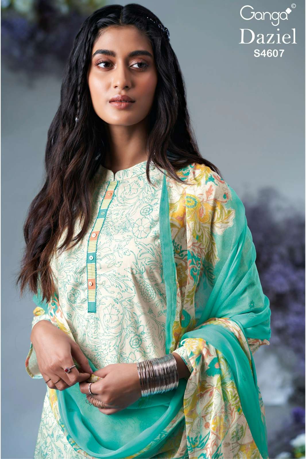 GANGA Daziel S4607 PREMIUM COTTON PRINTED DESIGNER SALWAR SUIT