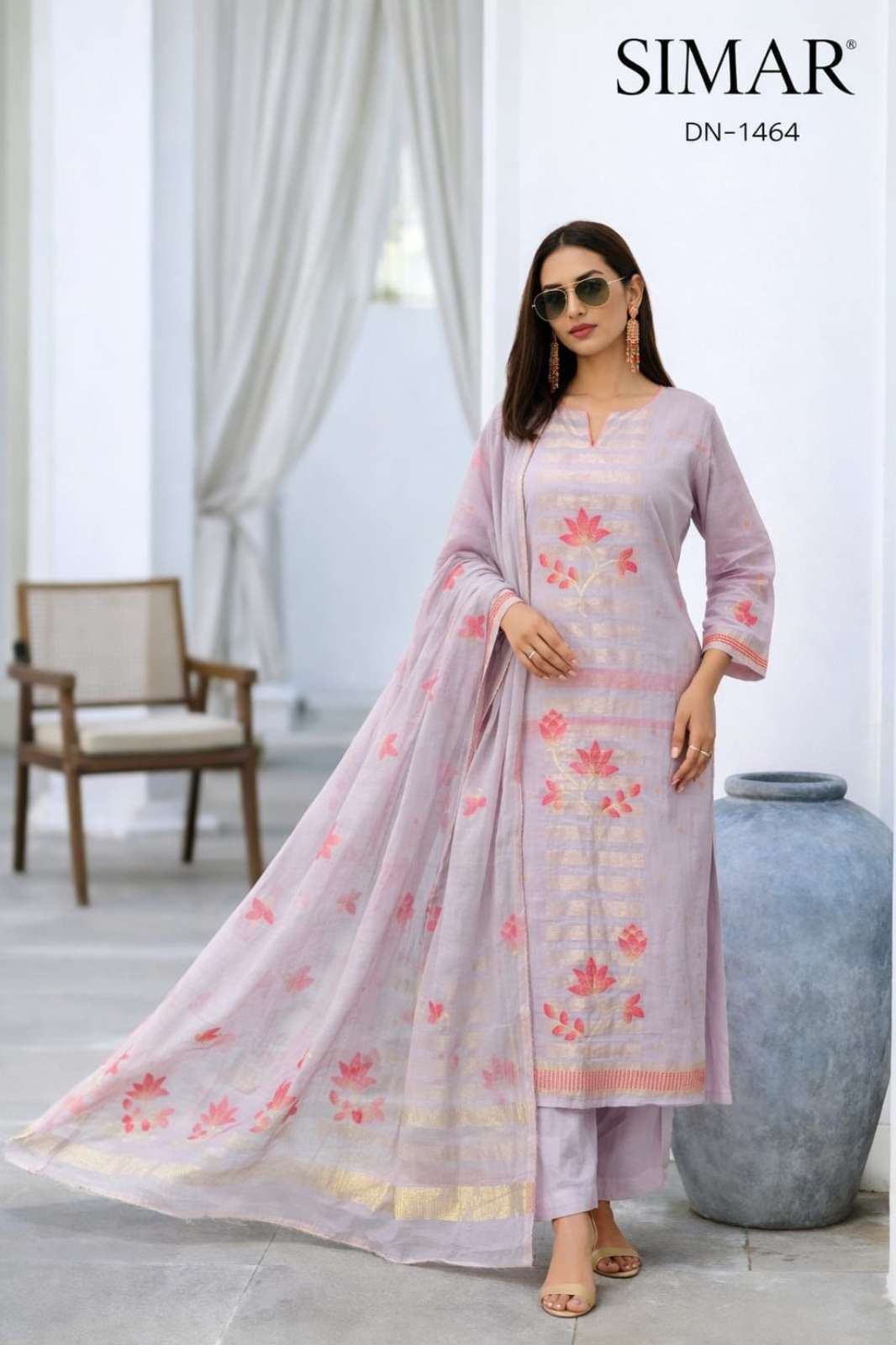 Glossy 1464 Pure Fancy Cotton Dyed Jacquard Designer Salwar Suit