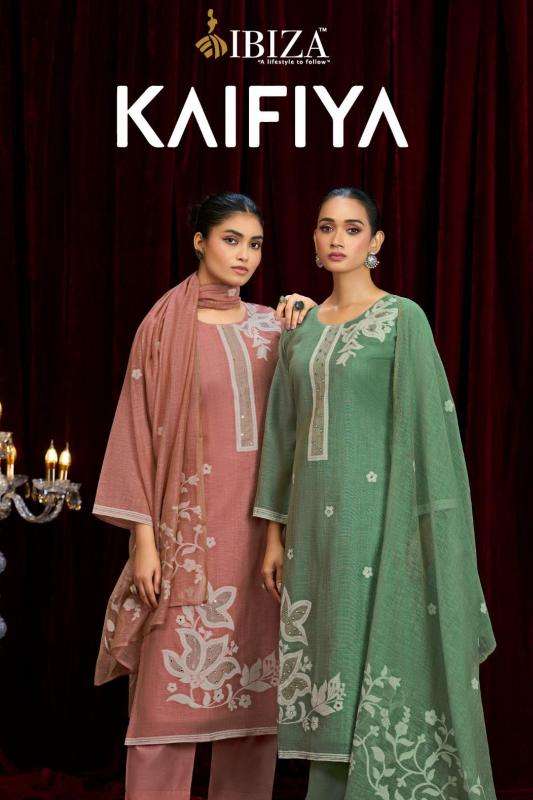 IBIZA PURE ORGENIC LILEN COTTON HANDWORK DESIGNER SALWAR SUIT