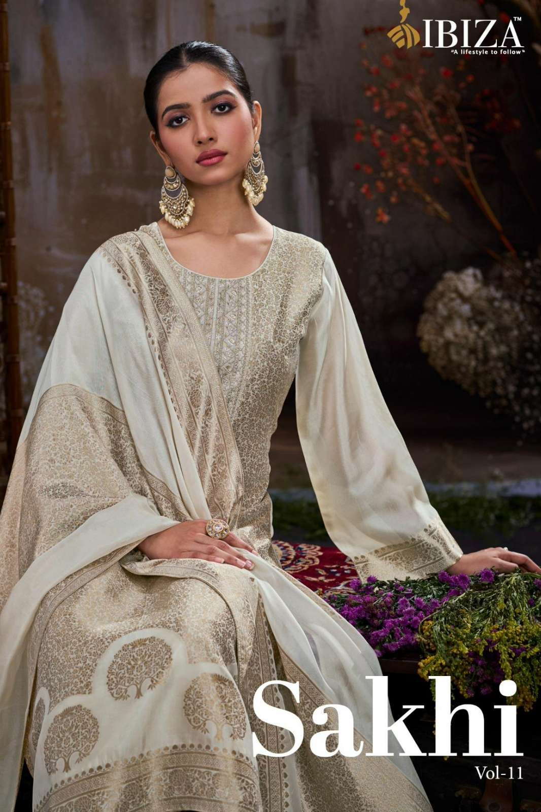 IBIZA SAKHI VOL 11 PURE BANGLORY SILK JACQUARD DESIGNER SALWAR SUIT