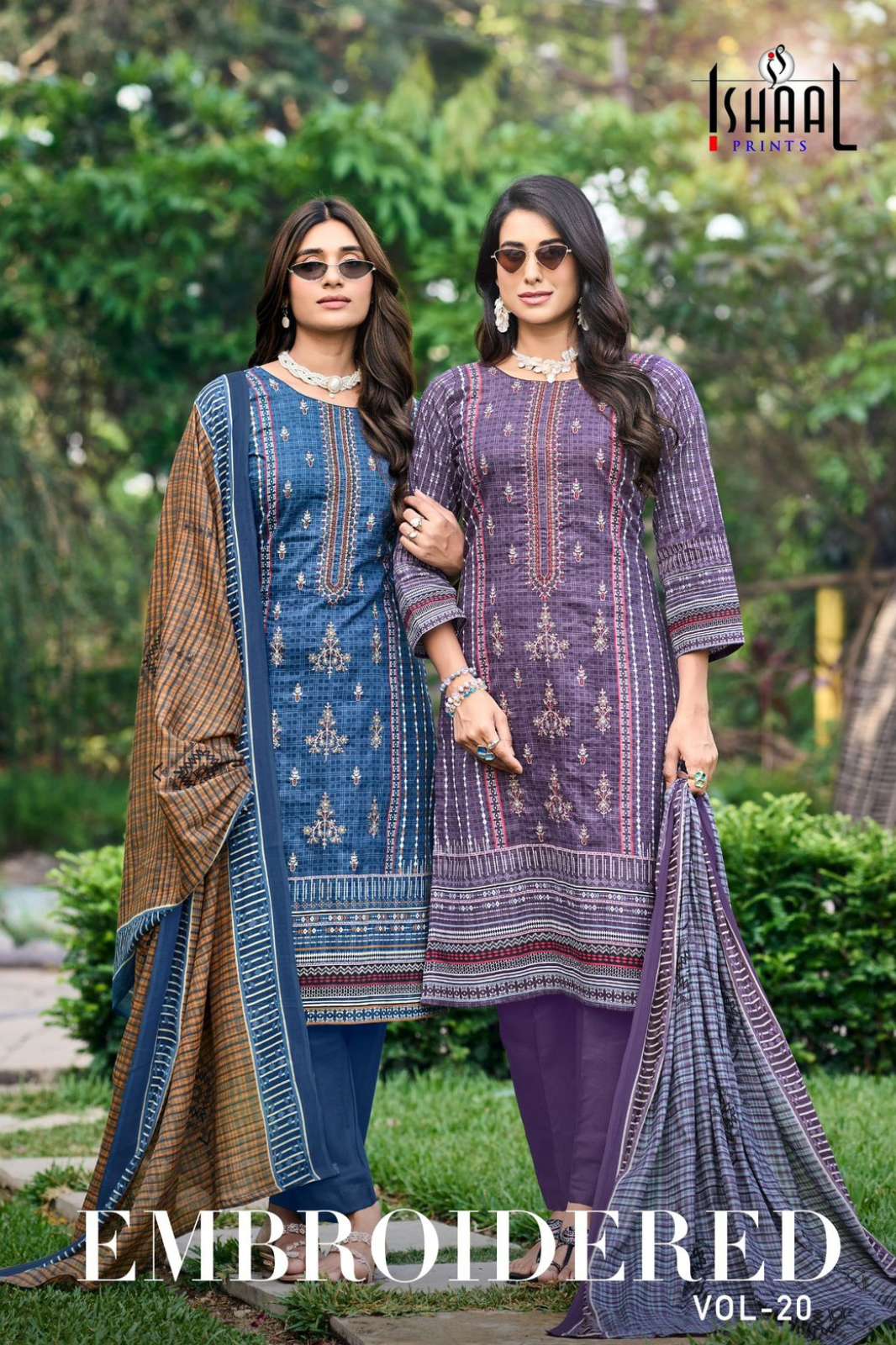 ISHAAL PRINTS Ishaal embroidered vol 20 Pure Lawn Beautiful Embroidered Designer Salwar Suit