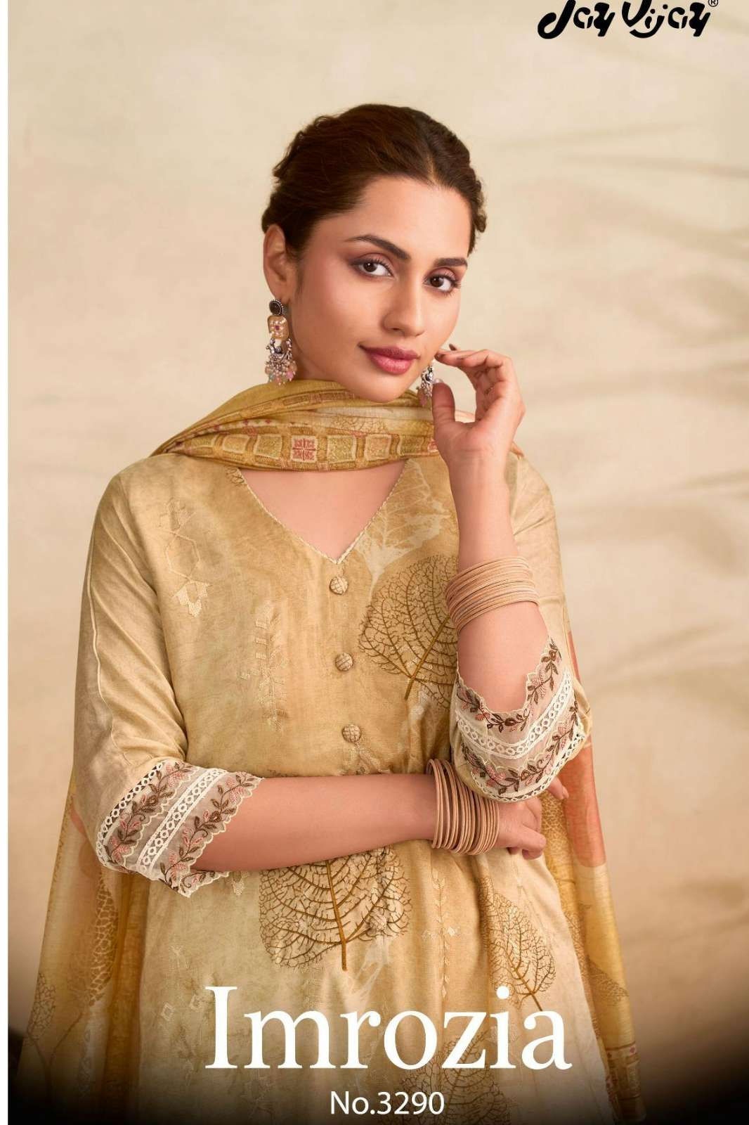 JAY VIJAY Imrozia 3290 PREMIUM MUSLIN EMBROIDERY DIGITAL PRINTED SALWAR SUIT