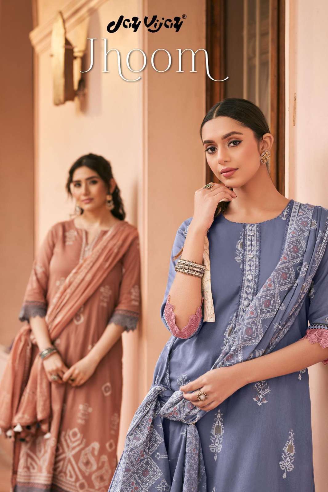 Jay Vijay Jhoom 11031 11036 Pure organdy Hand Block Printed Designer Salwar Suit