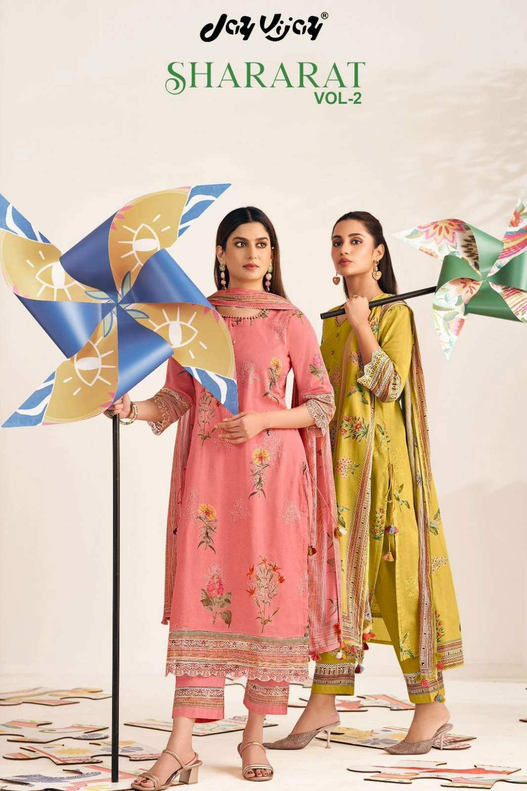 JAY VIJAY Shararat 2 PURE MAL COTTON EMBROIDERY DESIGNER SALWAR SUIT