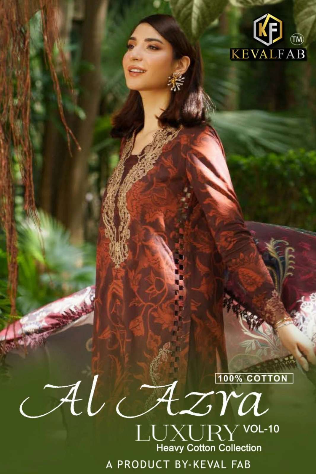 KEVAL FEB  Al AZARA VOLUME 10 HEAVY COTTAN PRINTED DESIGNER SALWAR SUIT