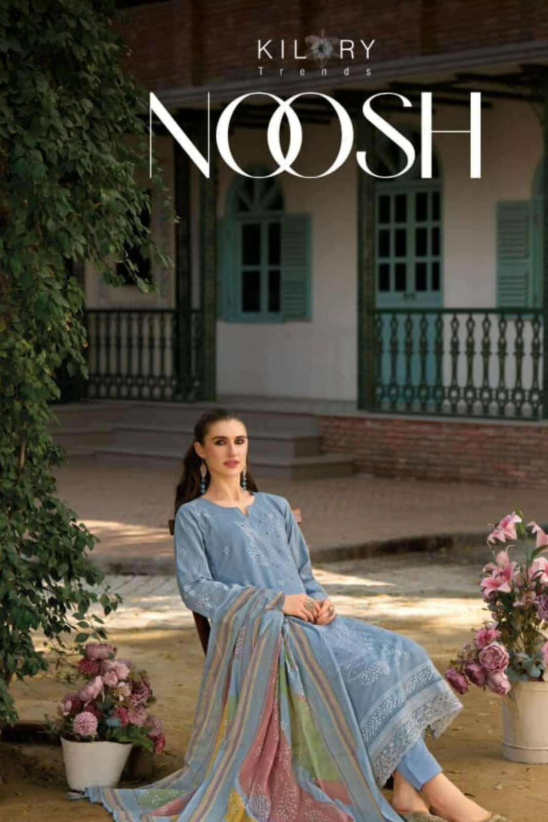 KILORY NOOSH SELF WEAVING LWAN COTTON KHADDI PRINTED DESIGNER SALWAR SUIT