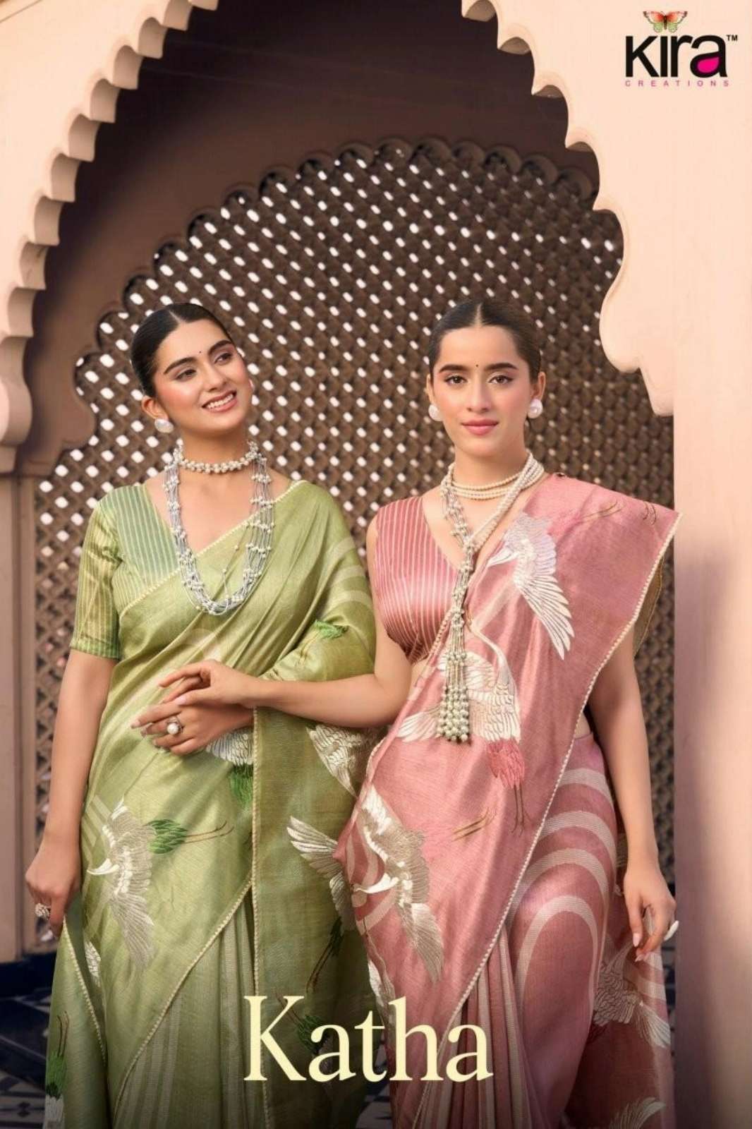 Kira Katha Silk Pure Tussar Silk Designer Saree with Desinger Blouse