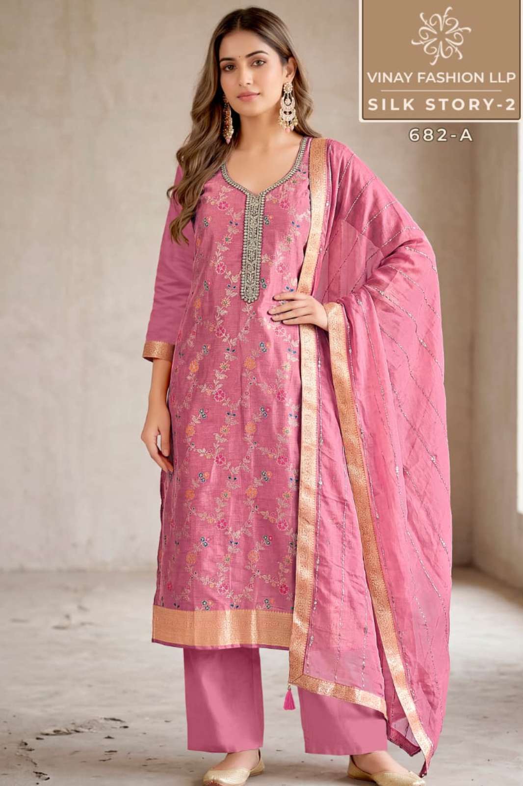 KULEESH SILK STORY 2 SILK GEORGETTE EMBROIDERED DESIGNER SALWAR SUIT
