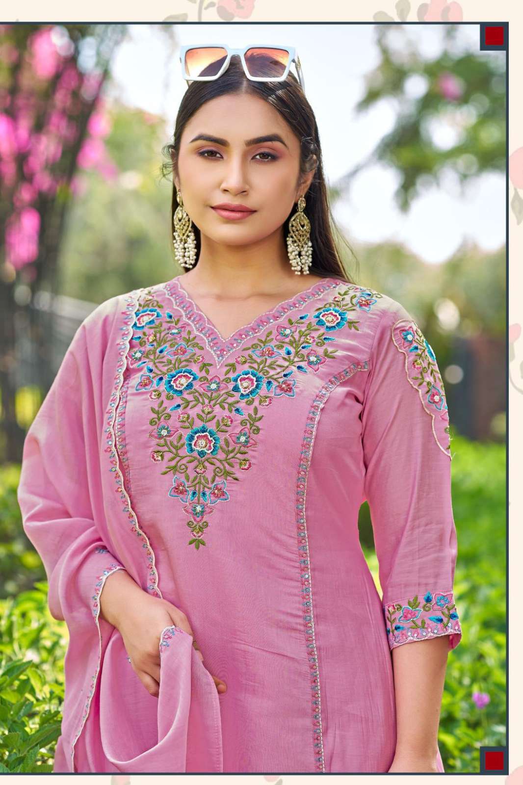 Ladies Flavour D no 3430 TO 3431 Mull Chanderi Embroidery Work & Hand Work Designer Salwar Suit
