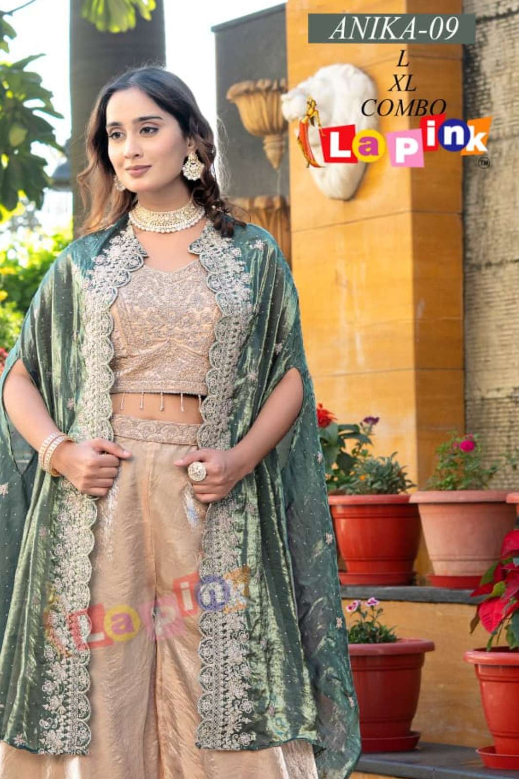 Lapink 21687 Fandy Fabric Embroidery with Stones Work Designer Dress