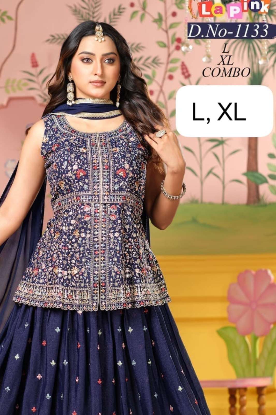 Lapink 21725 Viscose Fabric Embroidery multi with Sequence Work Designer Lehenga