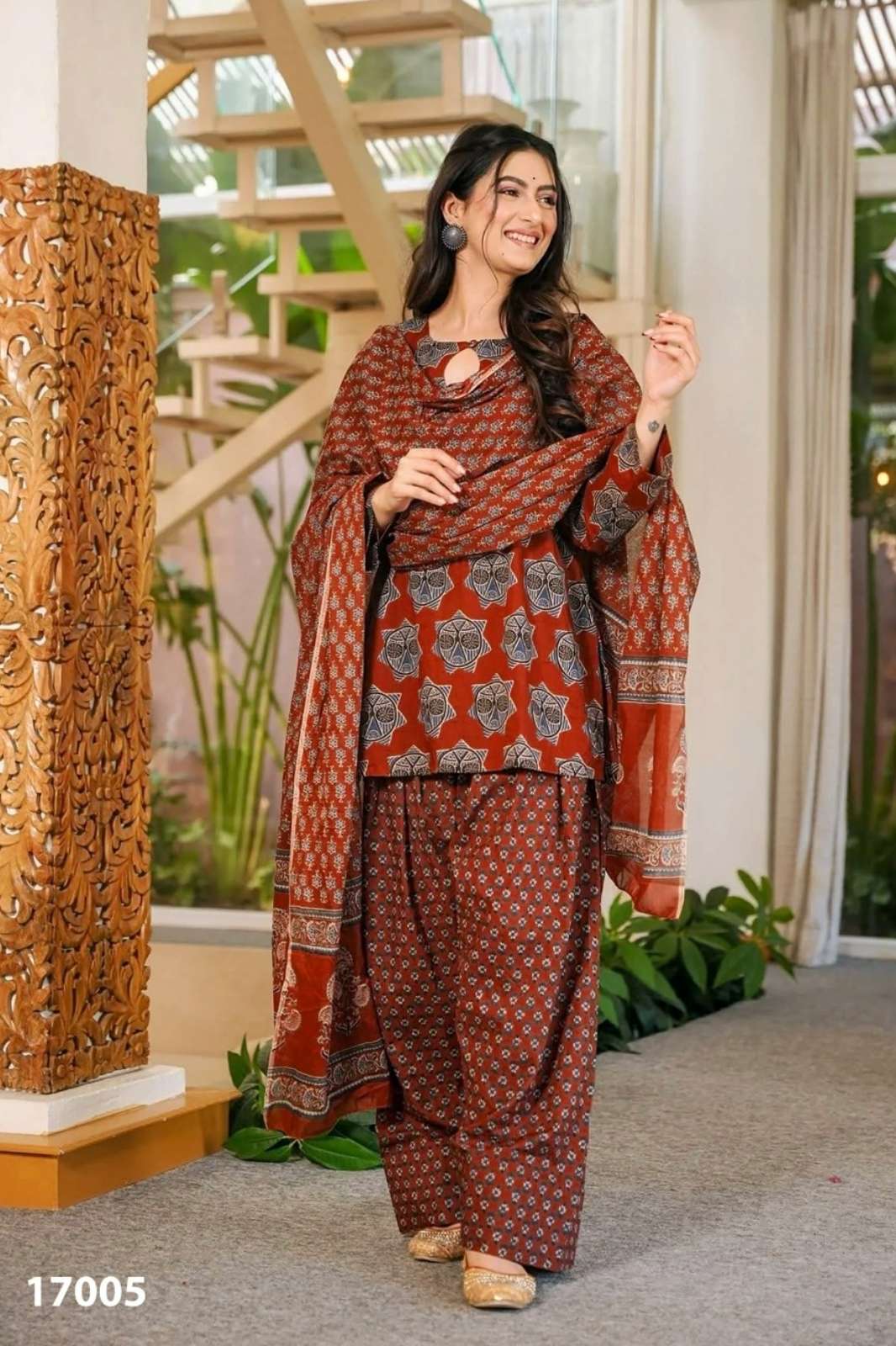 LUCAYA Clora vol 17 Cambric Cotton suit with Heavy digital print