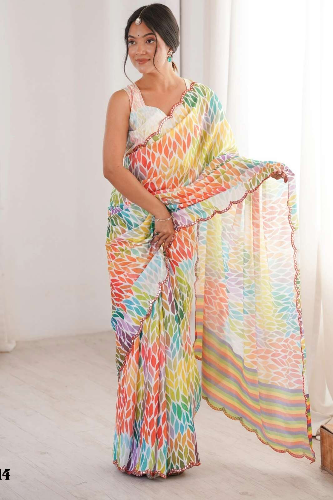 MAHOTSAV VIVAARA 4603 TO 4614 CHINON DESIGNER DIGITAL PRINTED SAREE