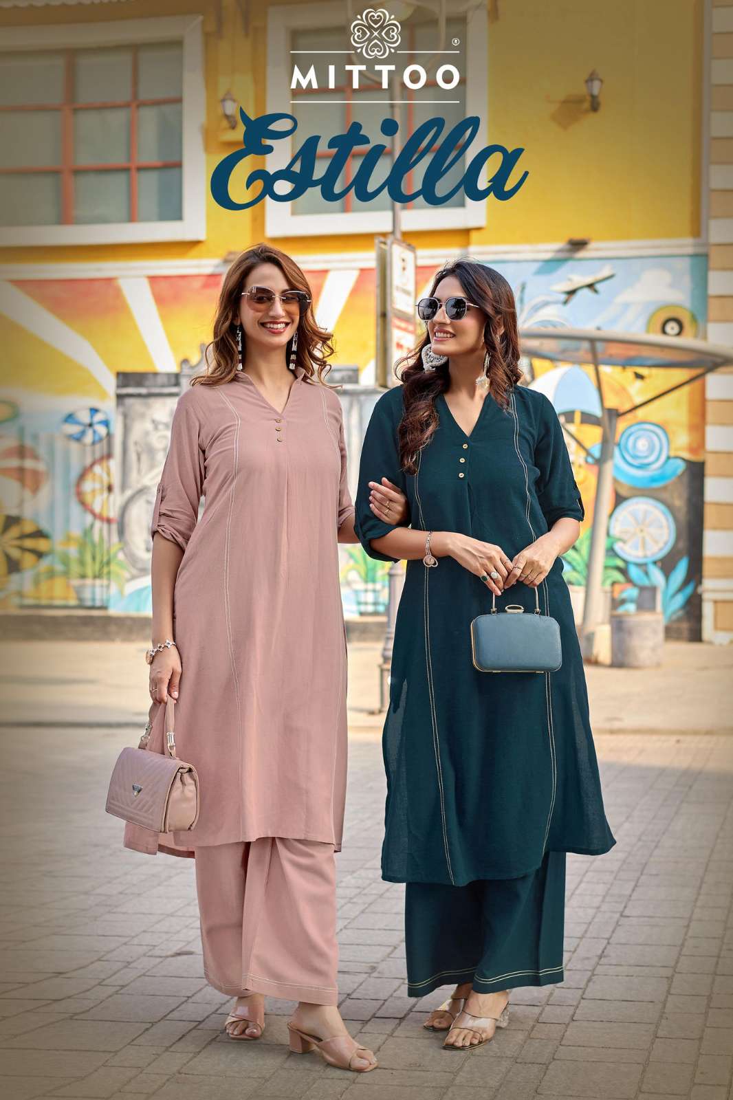 MITTOO ESTILLA RAYON LINNEN WITH POCKET DESIGNER KURTIS 